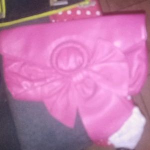 Vintage pink clutch